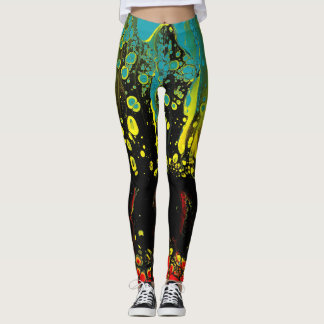 Colourful Abstract Leggings - "The Beginning"