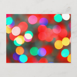 Colourful Abstract Lights Bokeh Postcard
