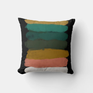 Colourful abstract lines, modern brush strokes. cushion
