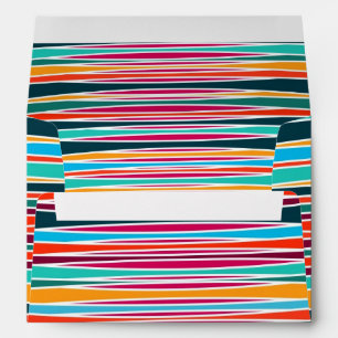 Colourful abstract lines pattern envelopes