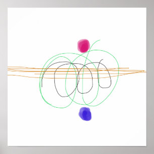 Colourful Abstract Lines Poster