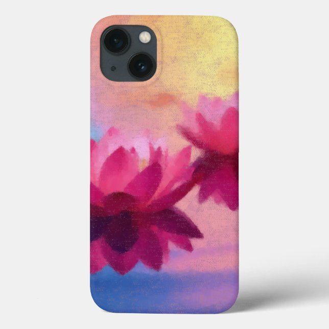 Colourful Abstract Lotus Flowers Case-Mate iPhone Case (Back)