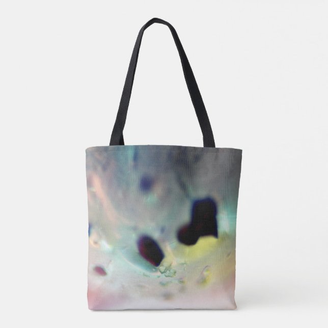Colourful abstract marble pastel tote bag (Back)