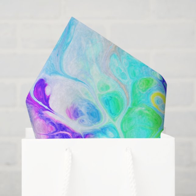 Colourful Abstract Marble Pattern Tissue Paper (Gift Bag)