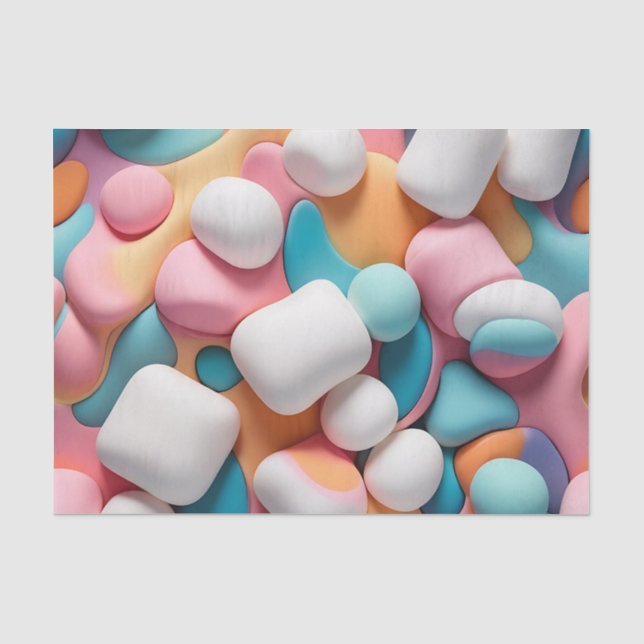 Colourful Abstract Marshmallows Tissue Paper (Front)