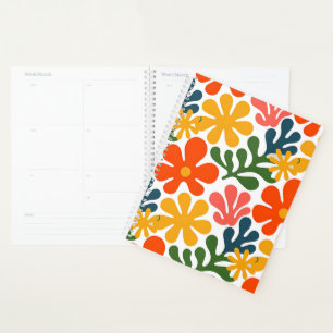 Colourful Abstract Matisse Floral Retro Art Planner