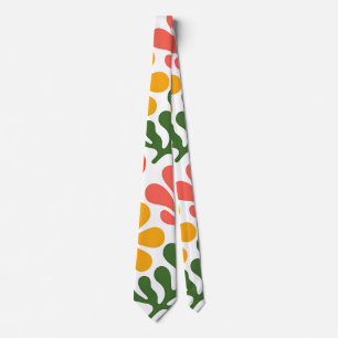 Colourful Abstract Matisse Floral Retro Art Tie