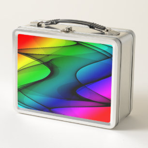Colourful Abstract Metal Lunch Box