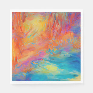 Colourful Abstract Modern Art Fun Napkin