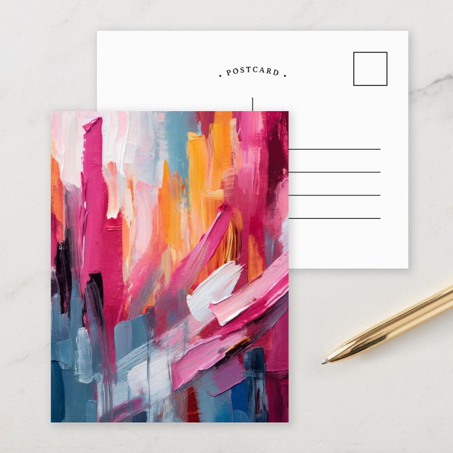 Colourful Abstract Modern Art Postcard (Creator Uploaded)