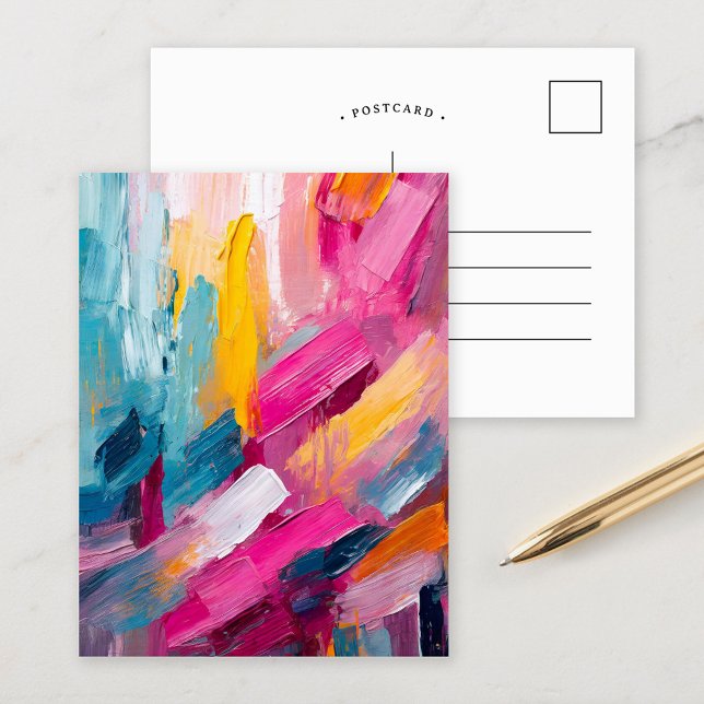 Colourful Abstract Modern Art Postcard (Creator Uploaded)
