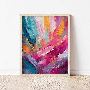 Colourful Abstract Modern Art Poster