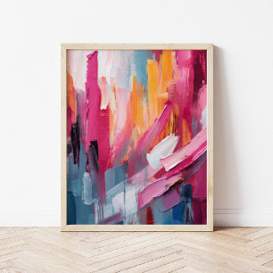 Colourful Abstract Modern Art Poster
