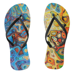 Colourful Abstract Modern Art Thongs