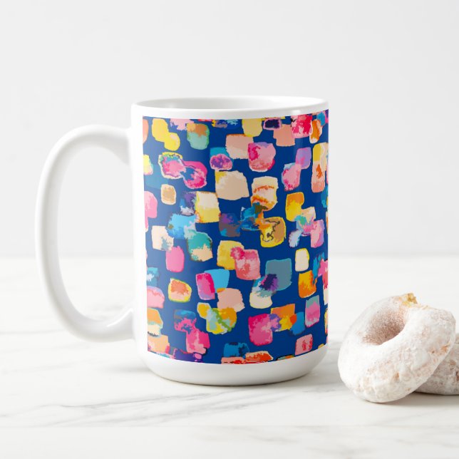Colourful abstract modern coffee mug (With Donut)