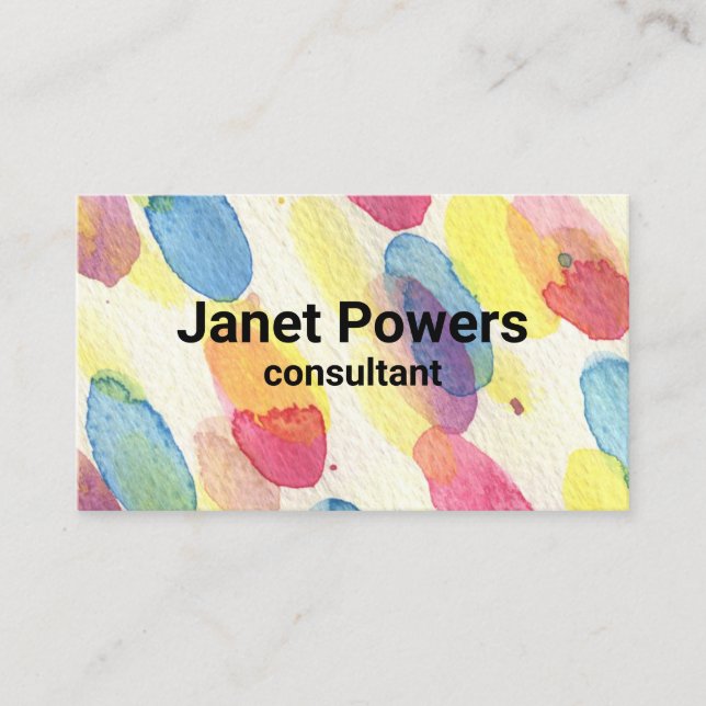 colourful abstract  modern custom business card (Front)