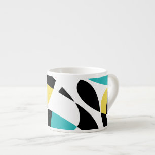 Colourful, abstract, modern, fun geometric pattern espresso cup