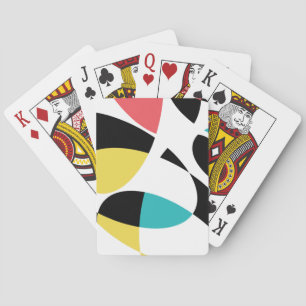 Colourful, abstract, modern, fun geometric pattern playing cards