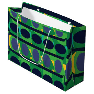 Colourful Abstract Modern Geometric Large Gift Bag