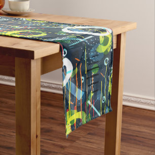 Colourful Abstract Modern Geometric Pattern Medium Table Runner