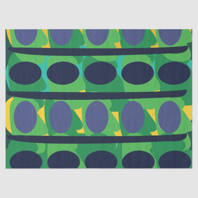 Colourful Abstract Modern Geometric Tissue Paper (Front)