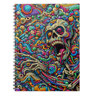 Colourful Abstract Monster Notebook