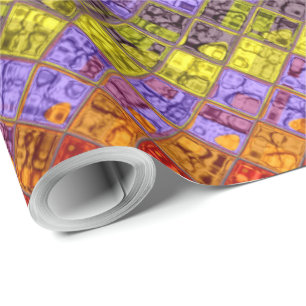 Colourful Abstract Mosaic Pattern #4 Wrapping Paper