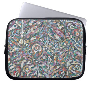Colourful Abstract Mosaic Pattern Laptop Case