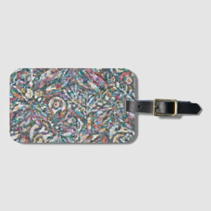 Colourful Abstract Mosaic Pattern Laptop Case Luggage Tag