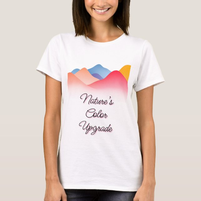 Colourful Abstract Mountain Landscape T-Shirt (Front)