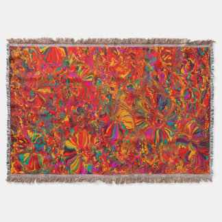 Colourful Abstract Multi Colour Background Throw Blanket
