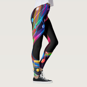Colourful Abstract Music Notes Leggings