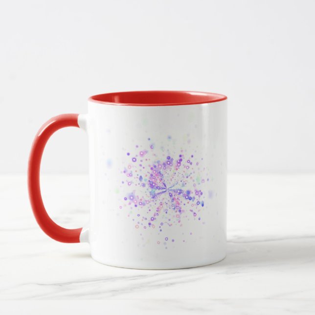 Colourful Abstract Neon Splash Mug (Left)