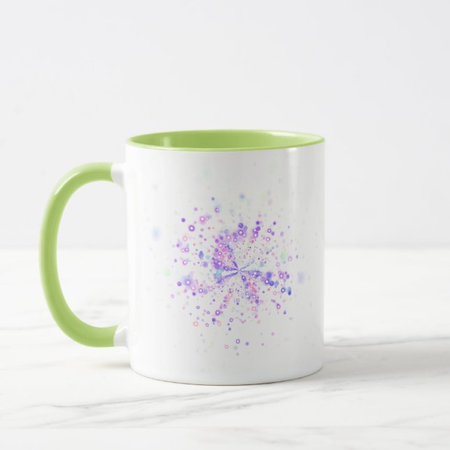 Colourful Abstract Neon Splash Mug (Left)