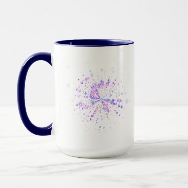 Colourful Abstract Neon Splash Mug (Left)