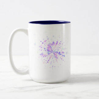 Colourful Abstract Neon Splash Two-Tone Coffee Mug