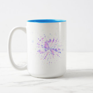 Colourful Abstract Neon Splash Two-Tone Coffee Mug