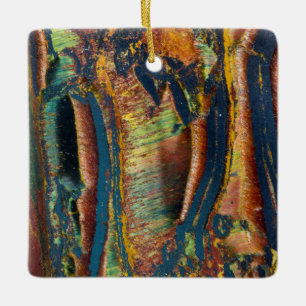 Colourful abstract of a Tiger eye Ceramic Ornament