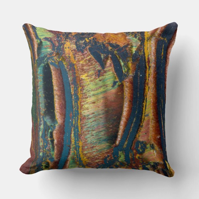 Colourful abstract of a Tiger eye Cushion (Front)