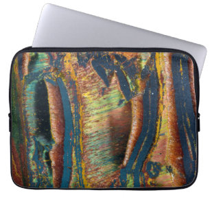 Colourful abstract of a Tiger eye Laptop Sleeve