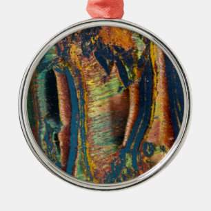 Colourful abstract of a Tiger eye Metal Ornament