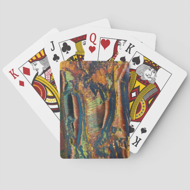 Colourful abstract of a Tiger eye Playing Cards (Back)