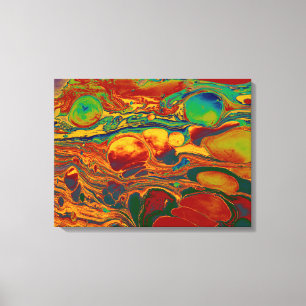 Colourful Abstract Oil Paint Pattern Art Canvas Print