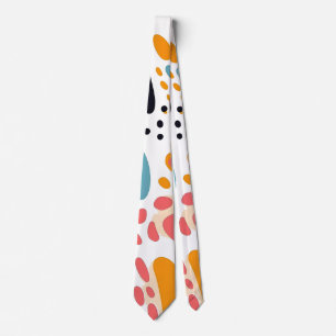 Colourful Abstract Organic Shapes Boho Pattern Tie