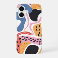 Colourful Abstract Organic Shapes Modern Pattern