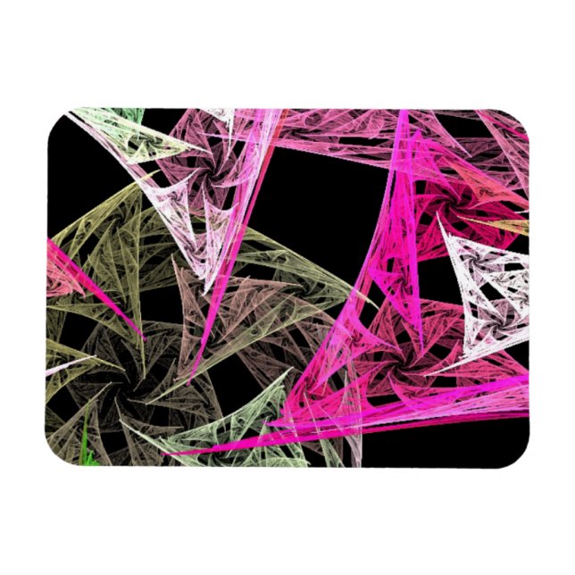 Colourful Abstract Origami Magnet (Horizontal)