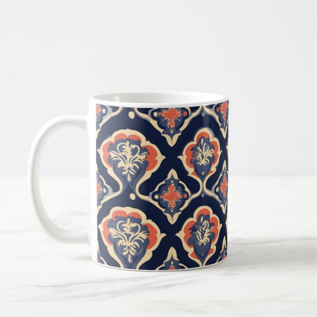 Colourful Abstract Ornamental Pattern Coffee Mug (Left)