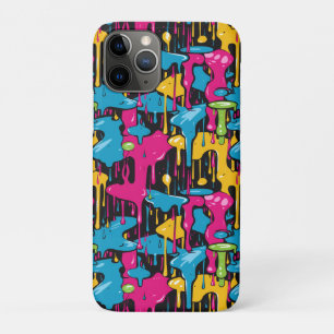 Colourful Abstract Paint Drips (1) iPhone 11 Pro Case