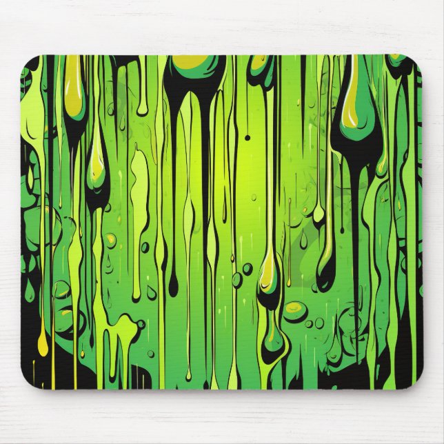 Colourful Abstract Paint Drips (27) Mouse Pad (Front)