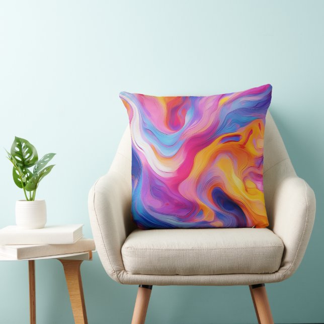 Colourful Abstract Paint Splatter Art (11) Cushion (Chair)